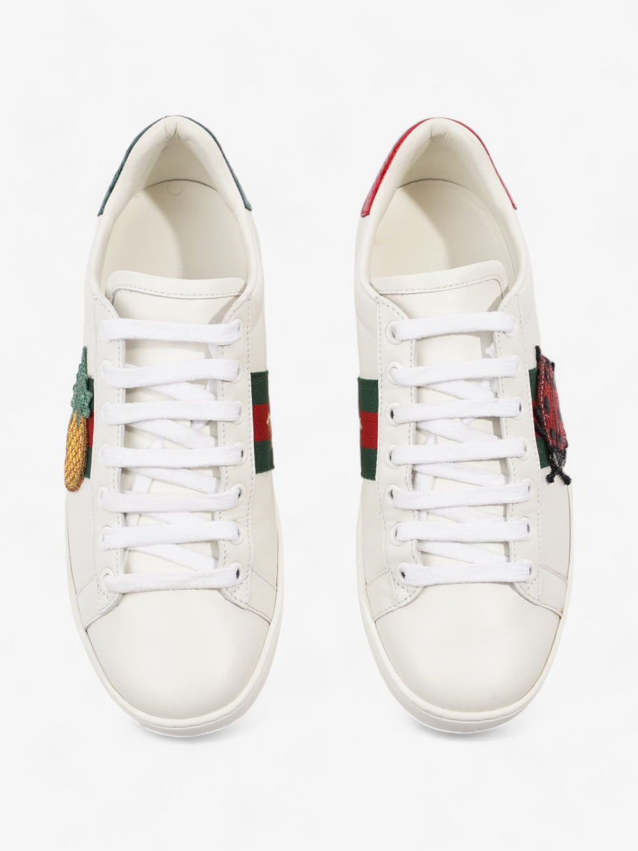 Gucci Ace Embroidered Sneakers White / Red / Green Leather EU 35.5 UK 2.5 Image 8