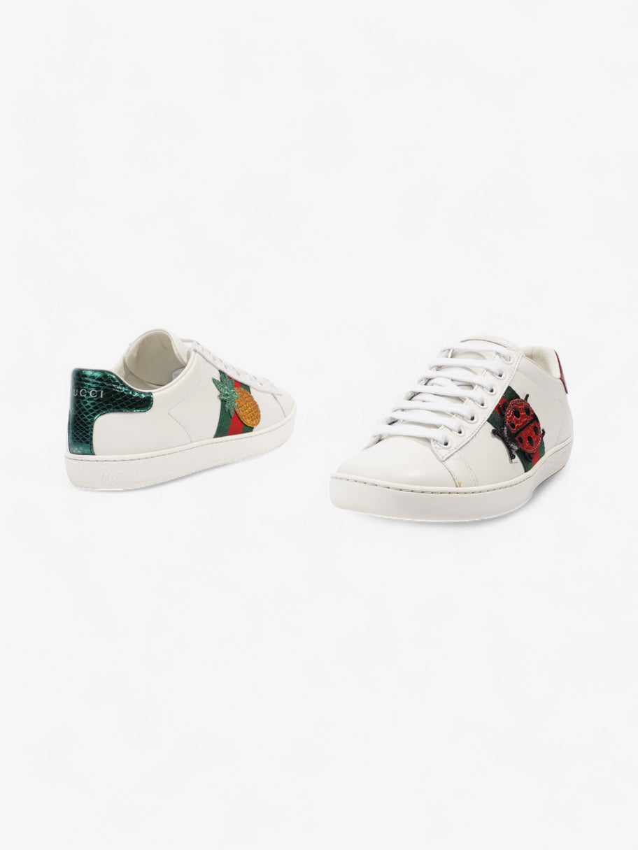 Gucci Ace Embroidered Sneakers White / Red / Green Leather EU 35.5 UK 2.5 Image 9