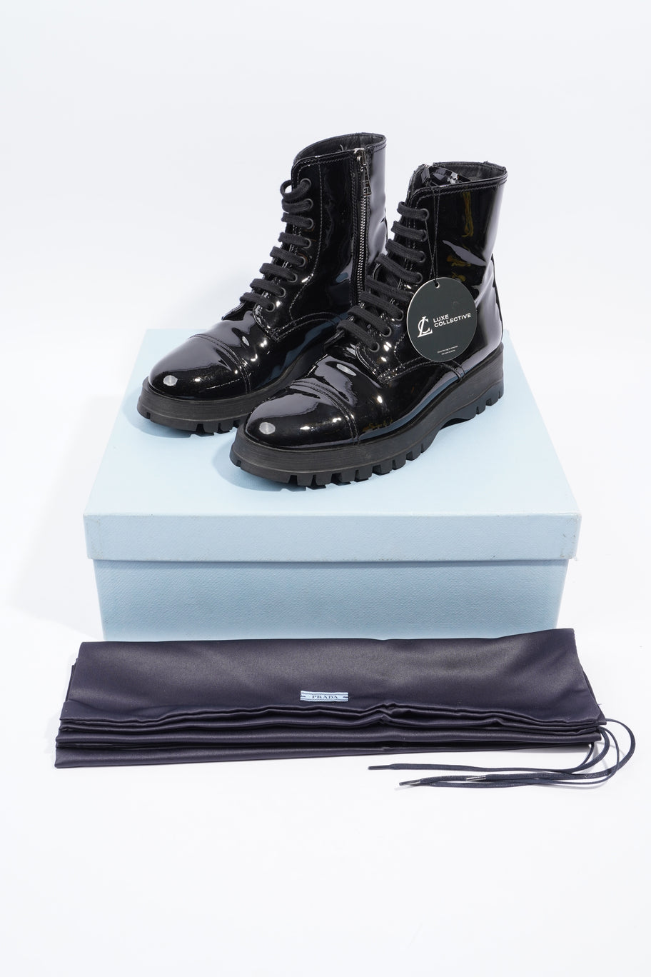 Prada Boots Black Patent Leather EU 36.5 UK 3.5 Image 9