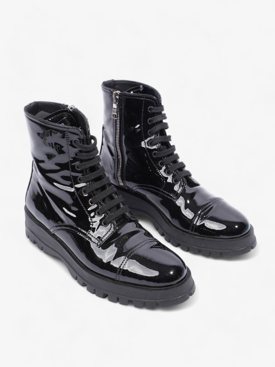 Prada Boots Black Patent Leather EU 36.5 UK 3.5 Image 2