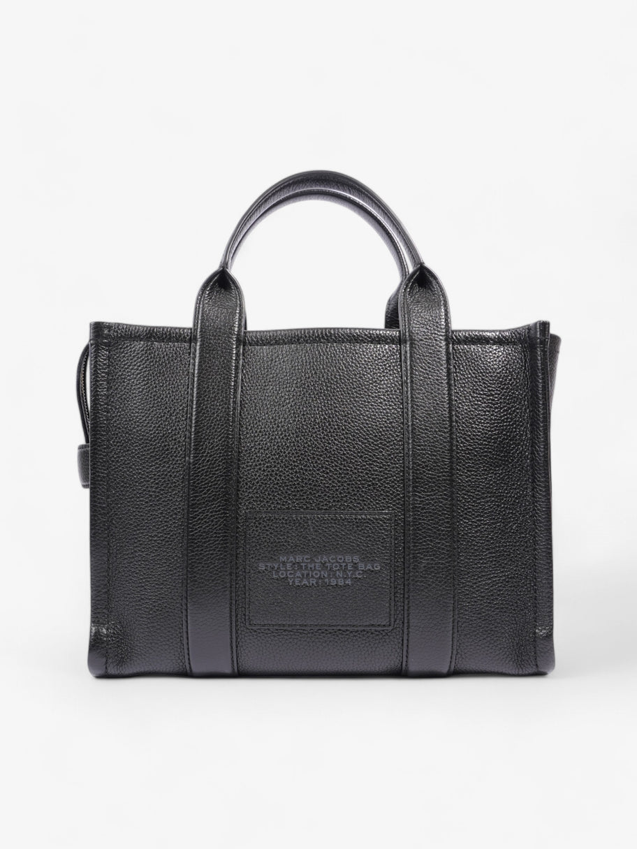 Marc Jacobs The Tote Bag Black Grained Leather Medium Image 4