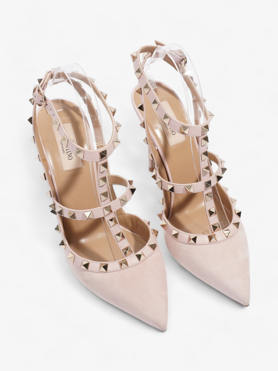 Valentino Rockstud Heels 100mm Light Pink Suede EU 40 UK 7 Image 8