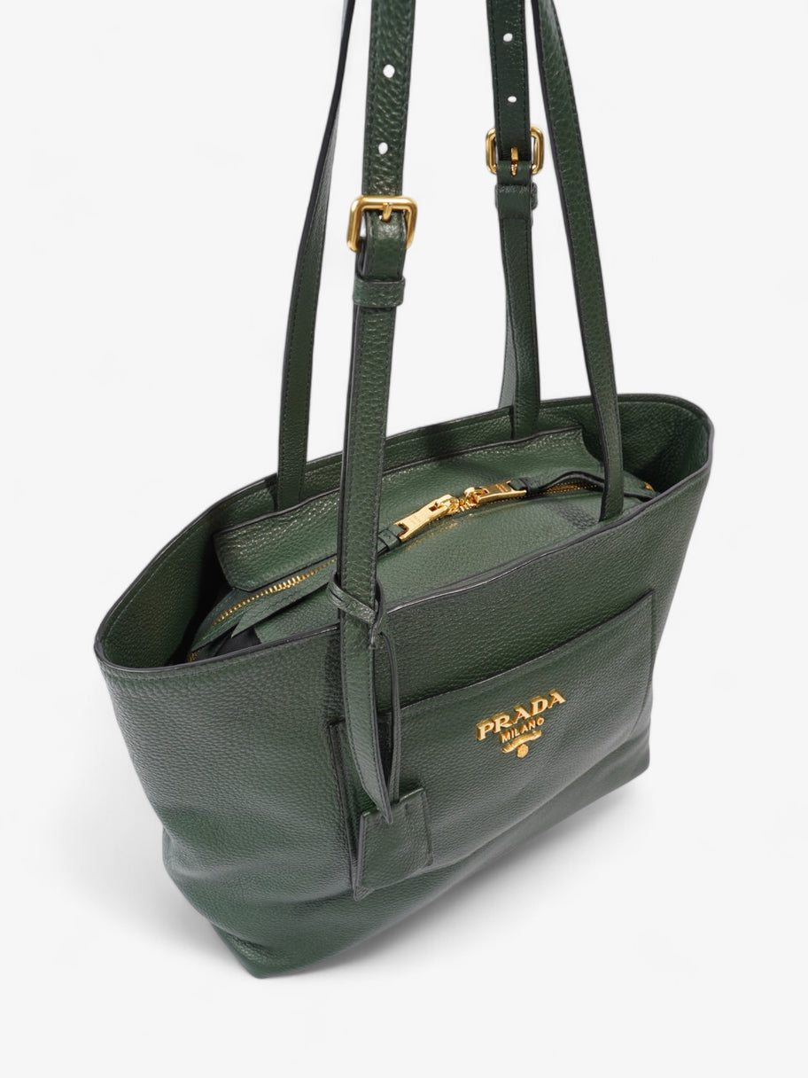 Prada Tote Green Leather Image 7