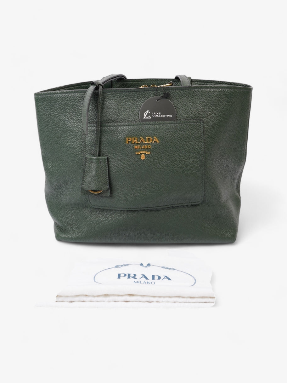 Prada Tote Green Leather Image 9