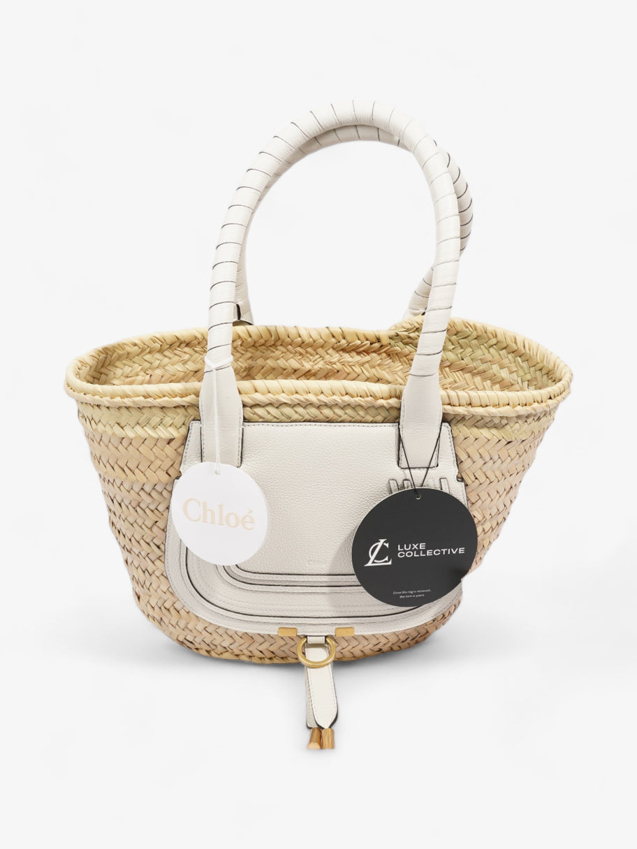 Chloe Marcie Basket Neutral / White Raffia Medium Image 8