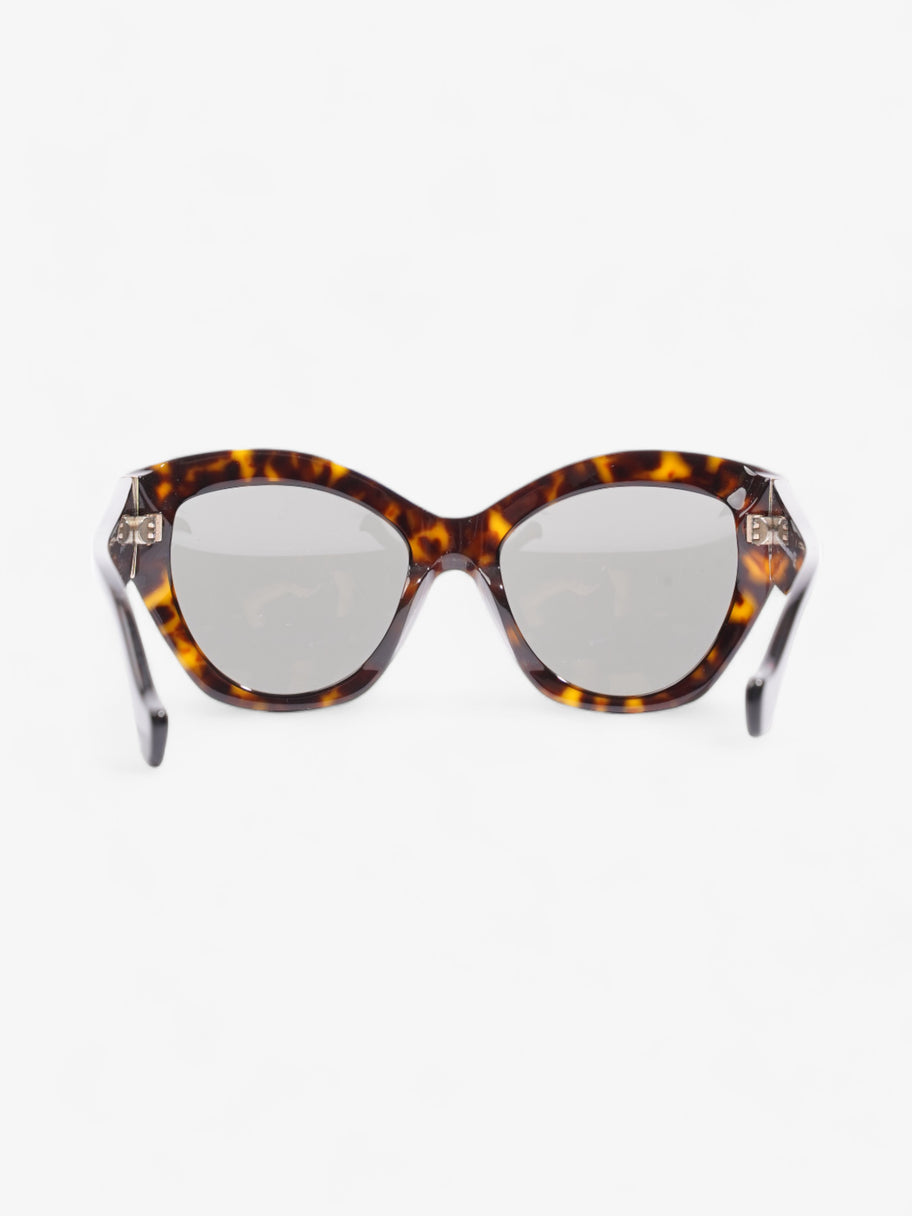 Balenciaga Reflective Lens Cat Eye Havana Brown Acetate 140mm Image 3