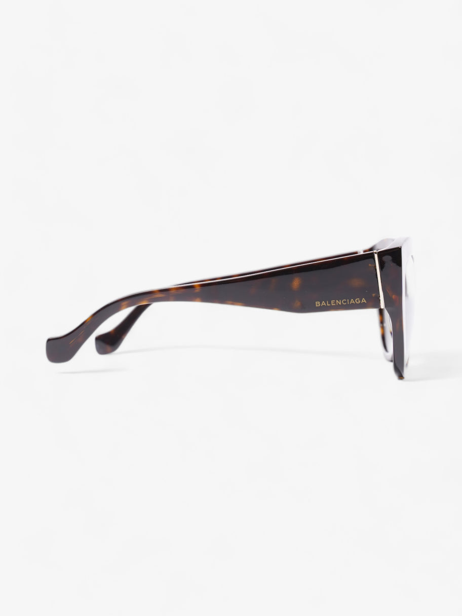 Balenciaga Reflective Lens Cat Eye Havana Brown Acetate 140mm Image 4