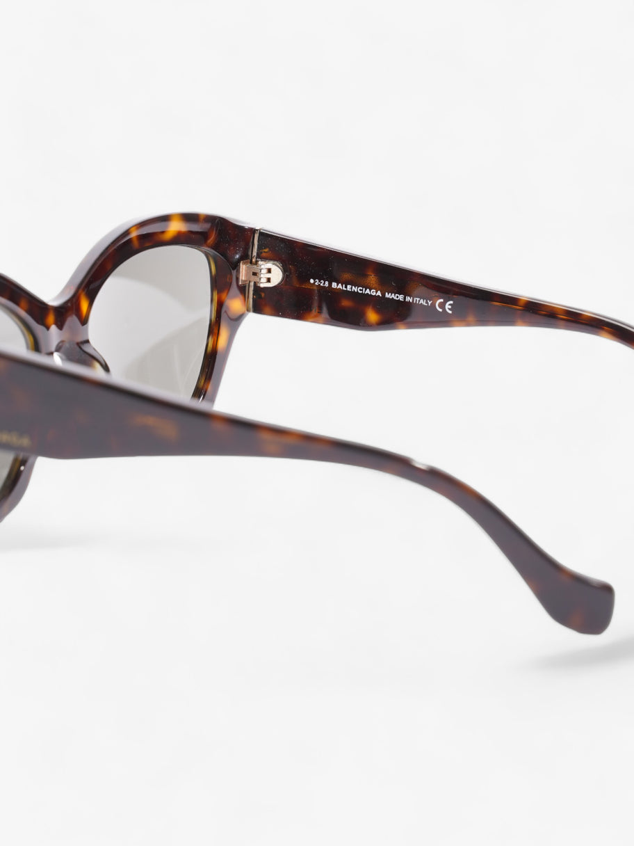 Balenciaga Reflective Lens Cat Eye Havana Brown Acetate 140mm Image 5