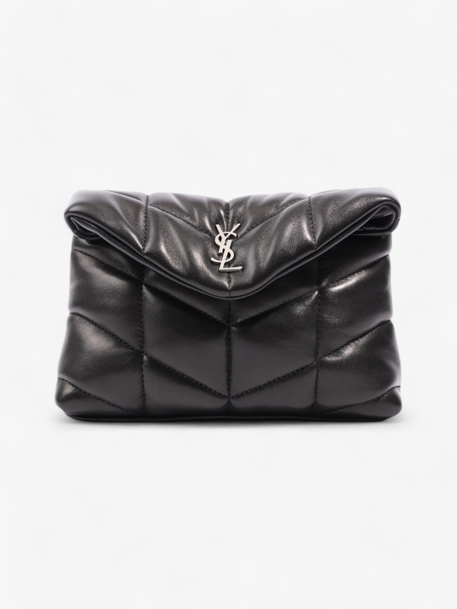 Saint Laurent Puffy Pouch Black Calfskin Leather Image 1