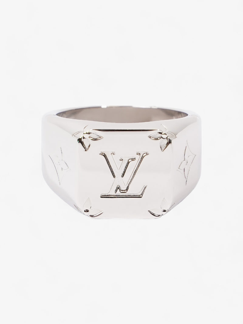  Louis Vuitton Signet Ring Silver Base Metal L