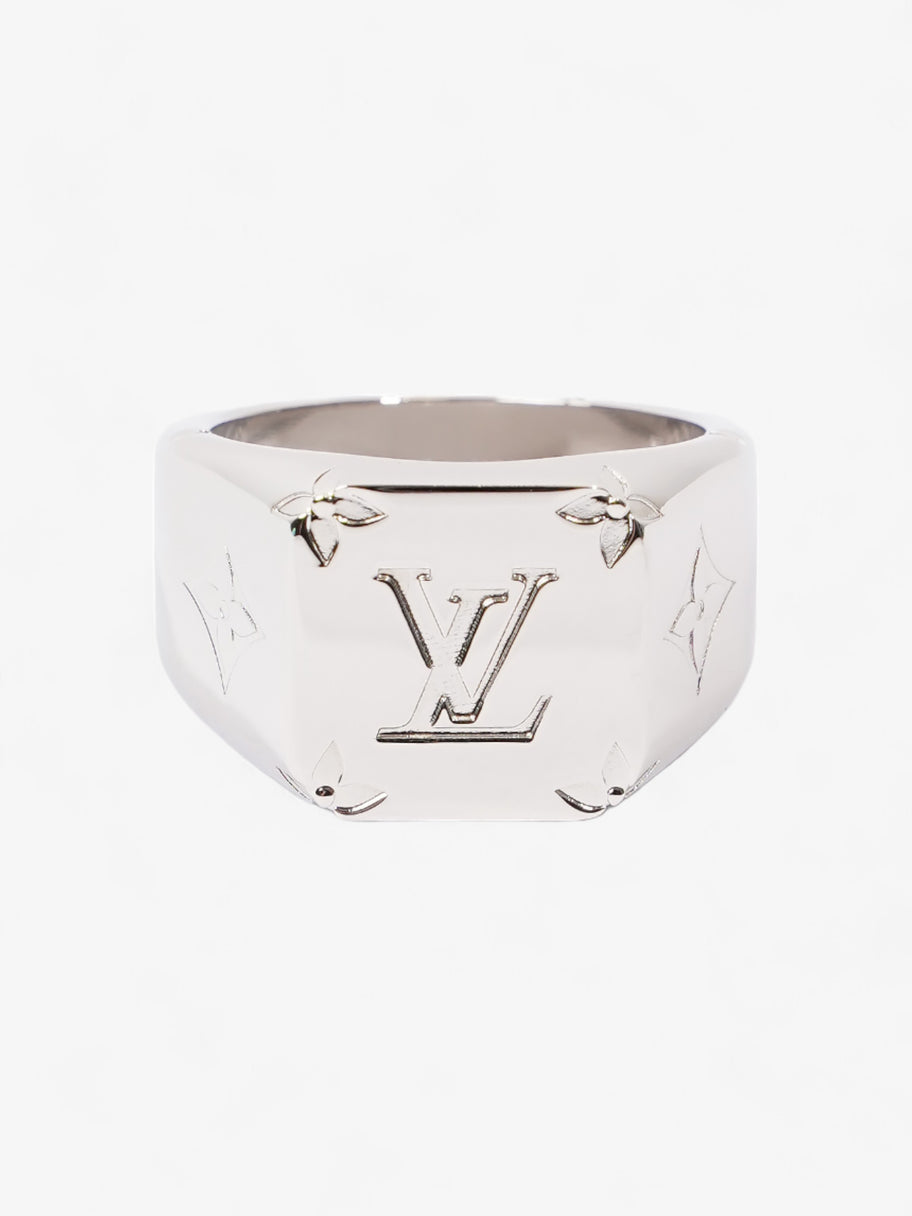 Louis Vuitton Signet Ring Silver Base Metal L Image 1