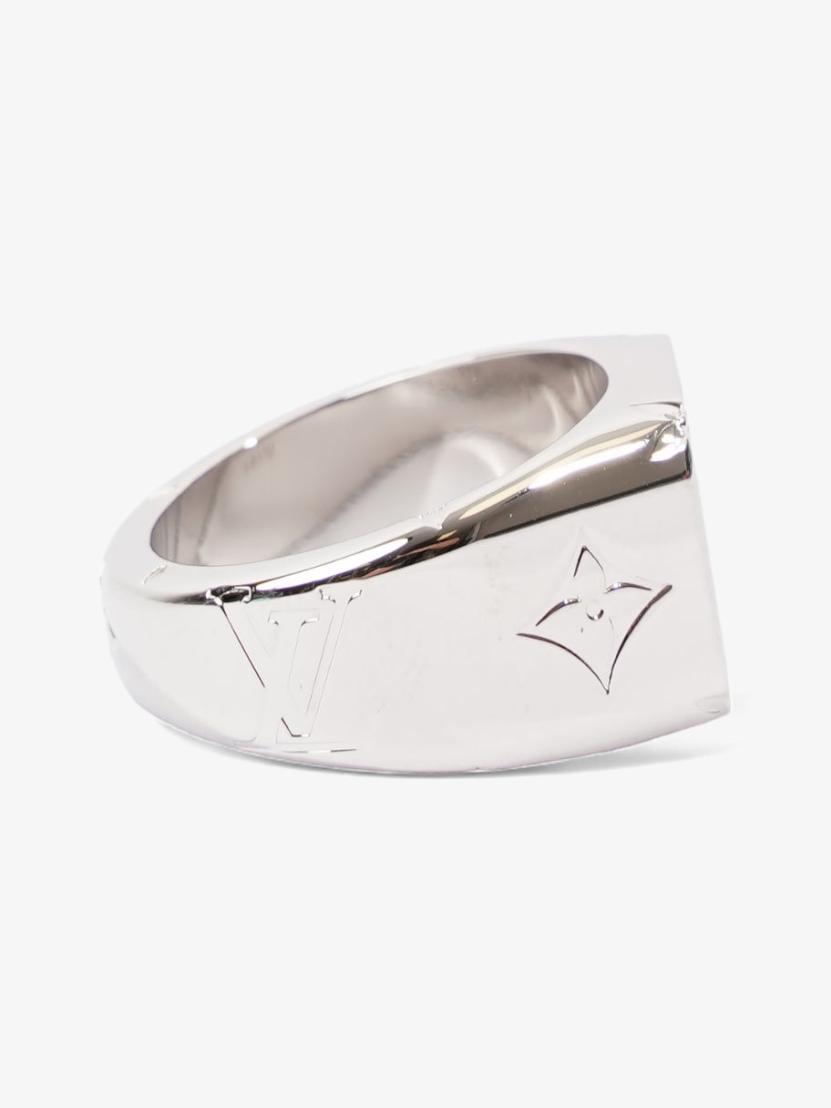 Louis Vuitton Signet Ring Silver Base Metal L Image 4