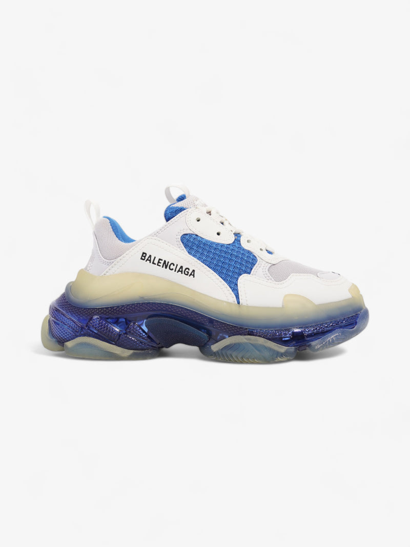  Balenciaga Triple S Clear Sole White / Blue Mesh EU 37 UK 4