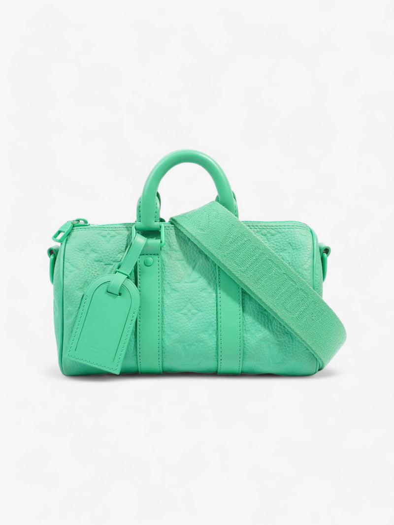  Keepall Bandouliere 25 Green Monogram Embossed Leather