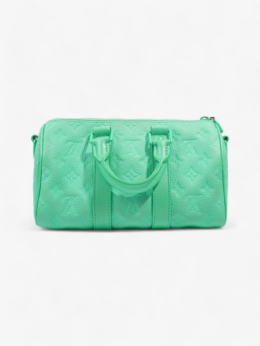 Keepall Bandouliere 25 Green Monogram Embossed Leather Image 4