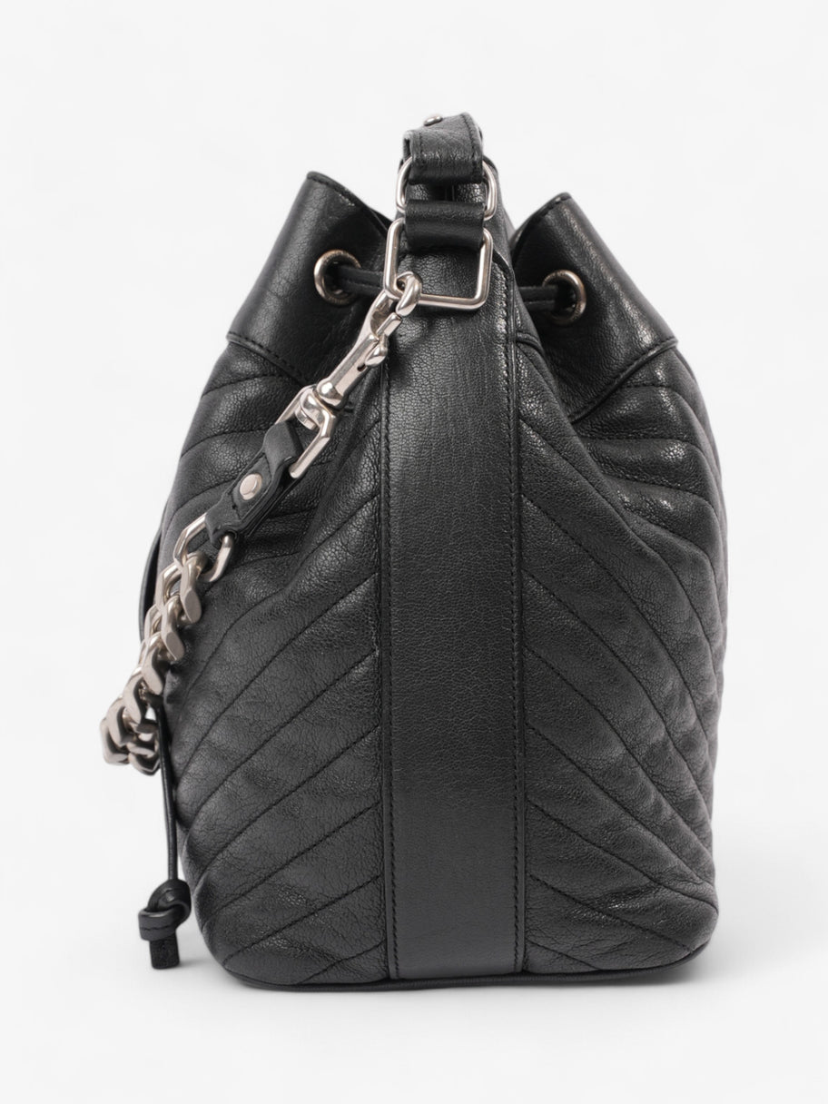 Saint Laurent Emmanuelle Bucket Bag Black Calfskin Leather Medium Image 3