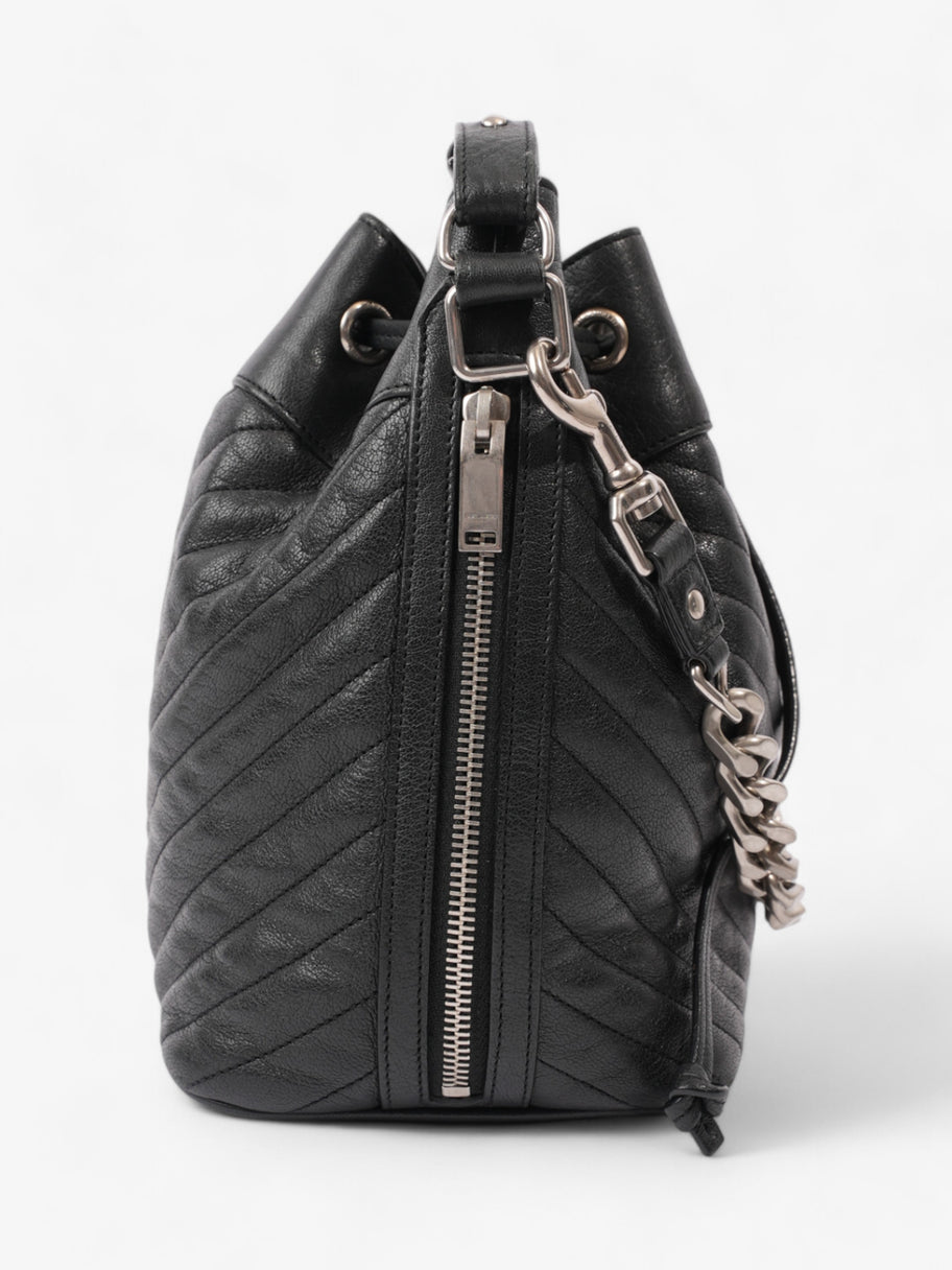 Saint Laurent Emmanuelle Bucket Bag Black Calfskin Leather Medium Image 5