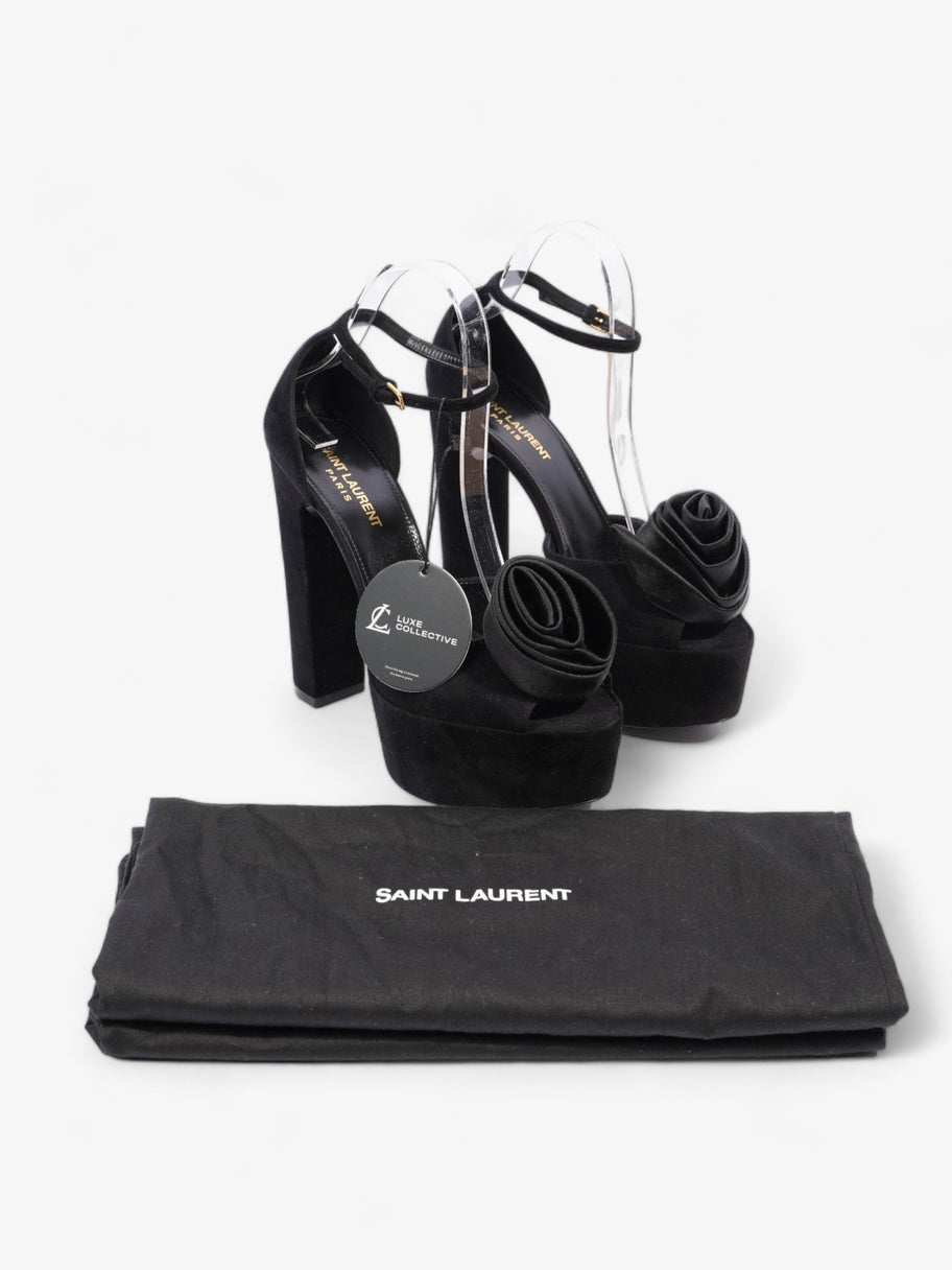 Saint Laurent Platform Sandal 130 Black Velvet EU 38 UK 5 Image 9