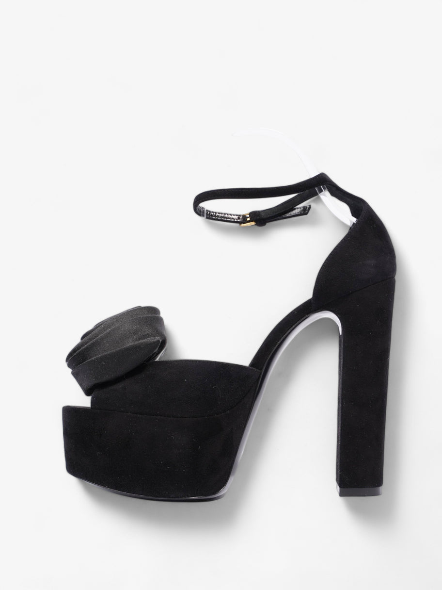 Saint Laurent Platform Sandal 130 Black Velvet EU 38 UK 5 Image 3