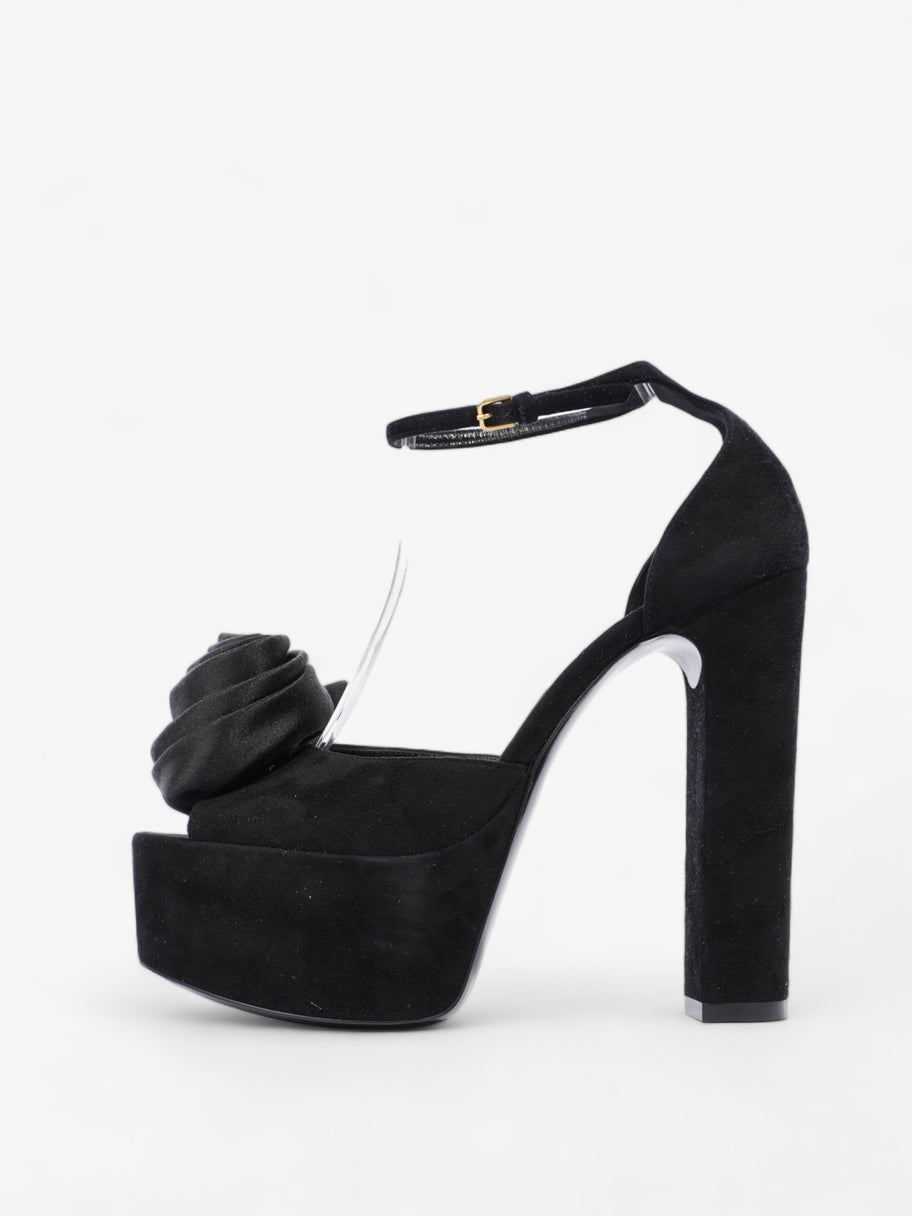 Saint Laurent Platform Sandal 130 Black Velvet EU 38 UK 5 Image 5