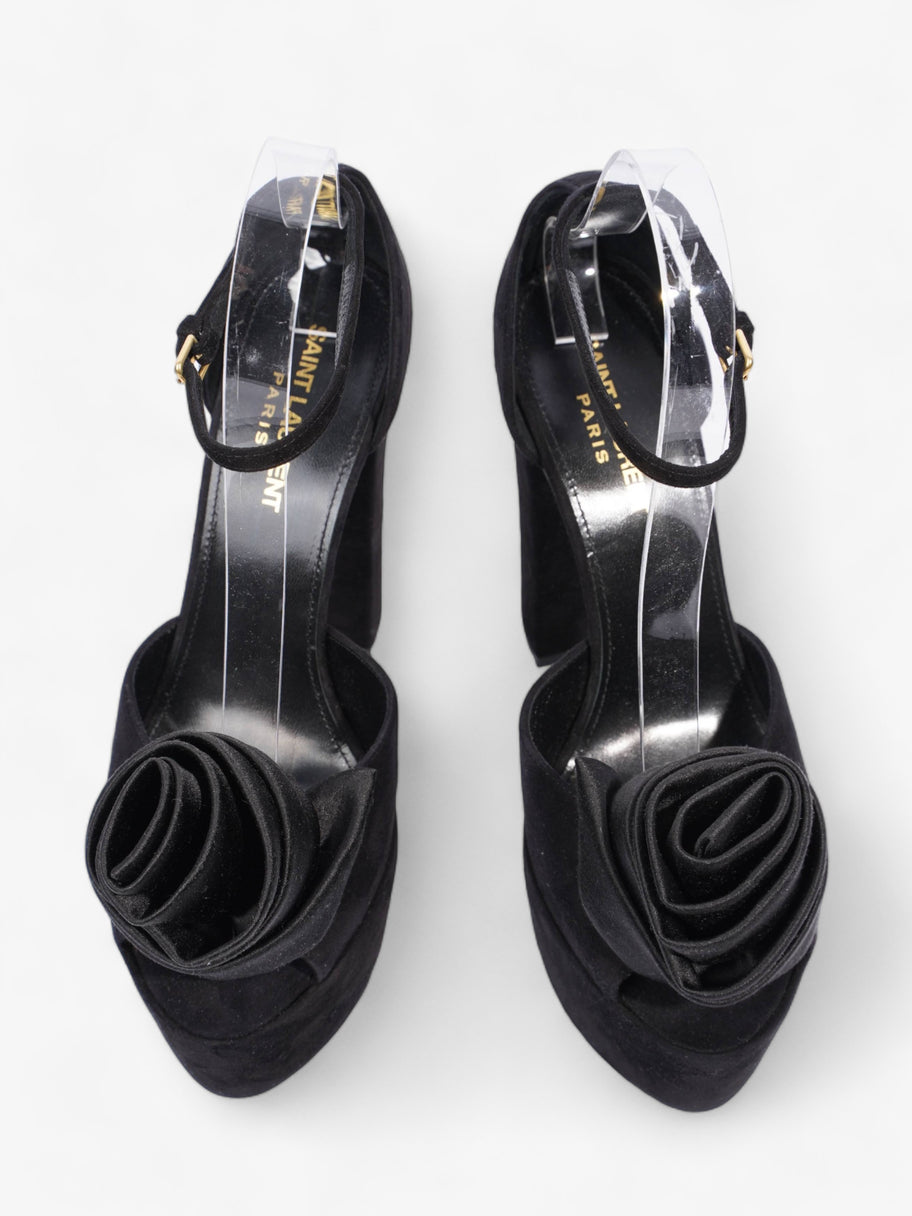 Saint Laurent Platform Sandal 130 Black Velvet EU 38 UK 5 Image 8