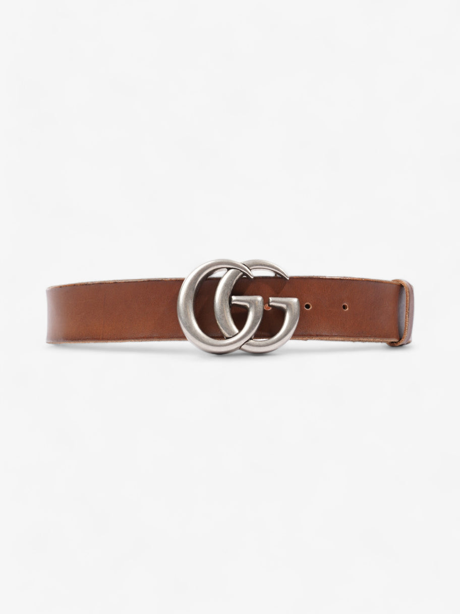 Gucci GG Marmont Wide Belt Brown Leather 85cm / 34