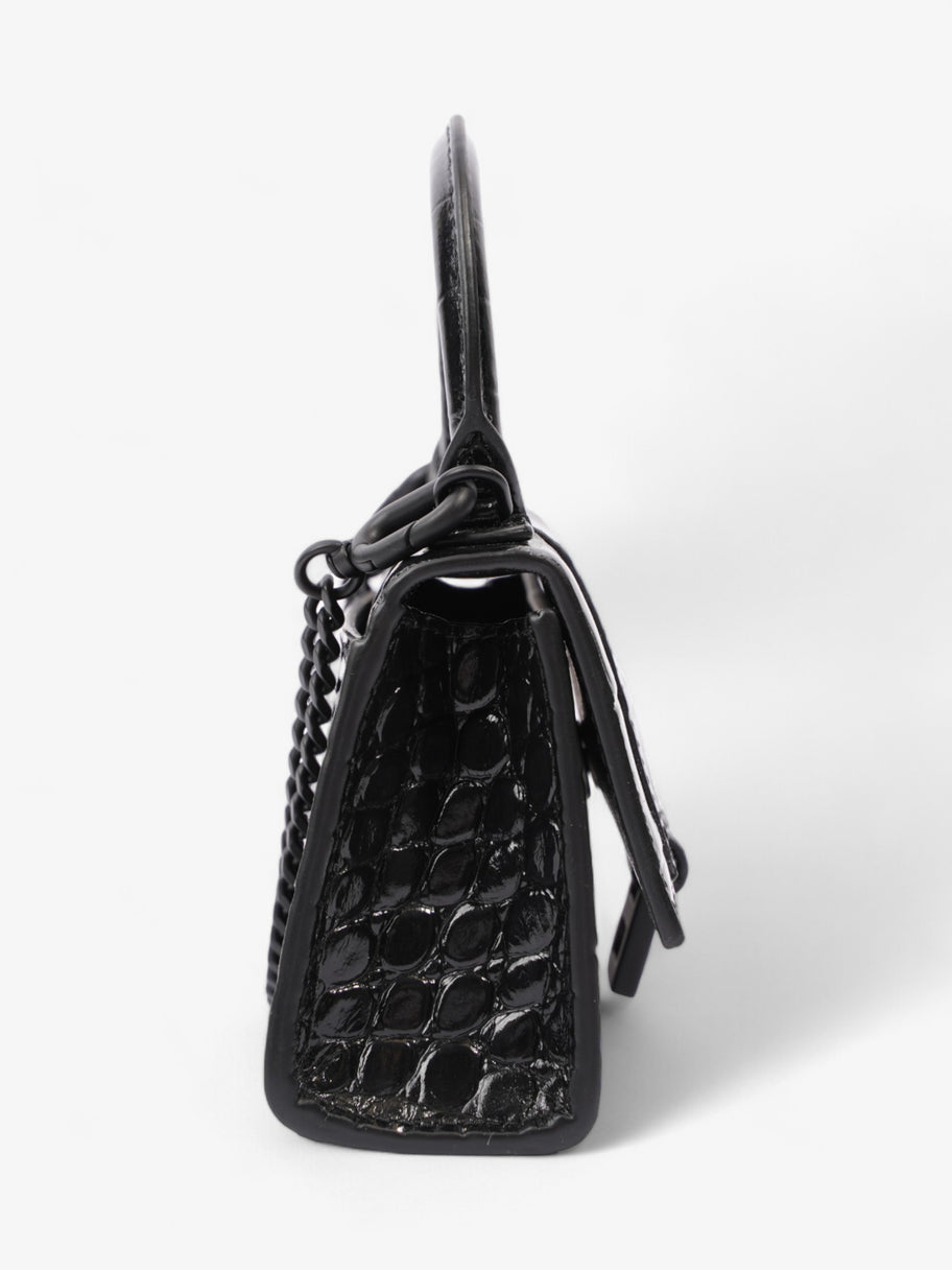 Balenciaga Hourglass Black Embossed Leather Mini Image 5