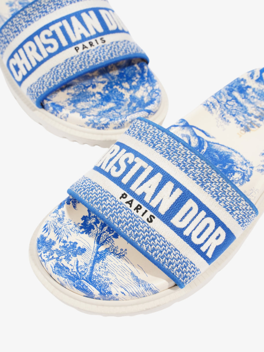 Christian Dior Dway Slides White / Blue Canvas EU 38 UK 5 Image 9