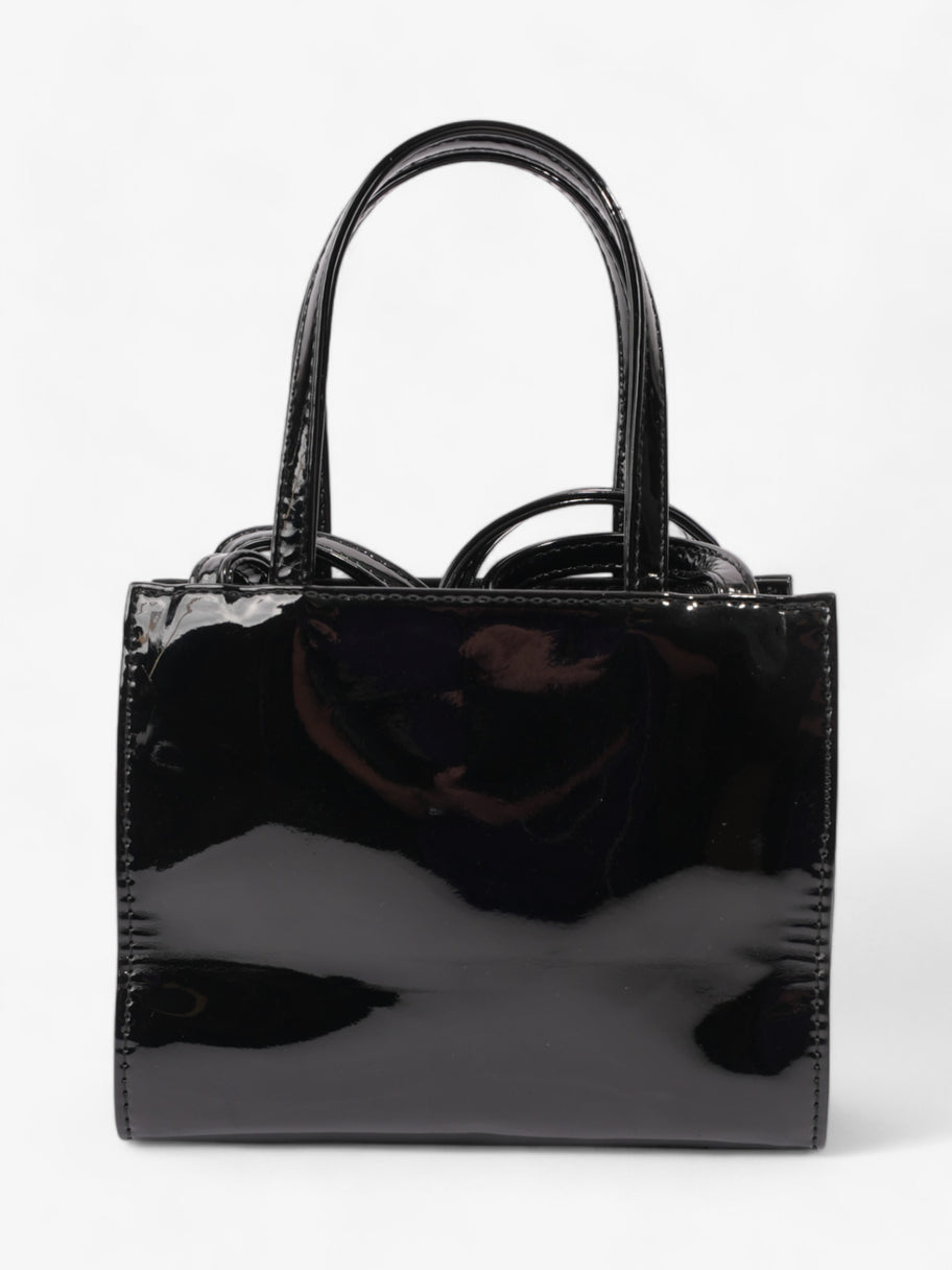 Telfar Small Black Patent Shopping Bag Black Polyurethane Small Image 4