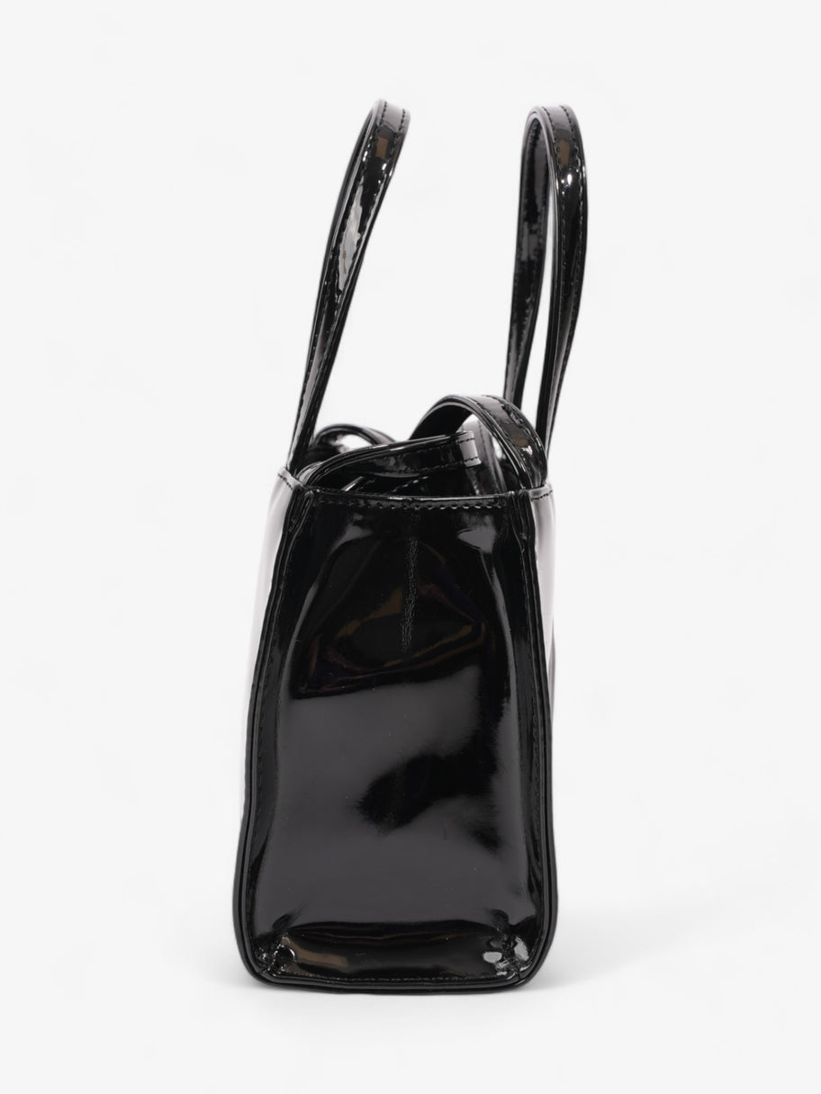 Telfar Small Black Patent Shopping Bag Black Polyurethane Small Image 5