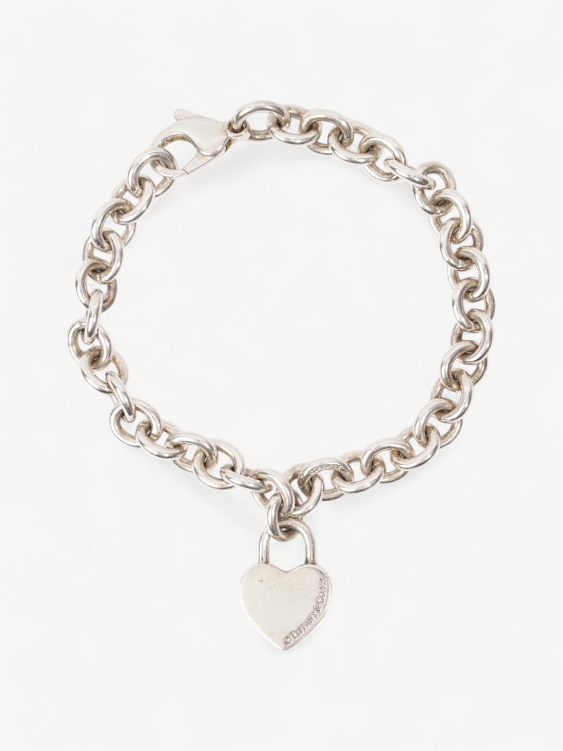  Tiffany and Co Heart Padlock Bracelet Silver Silver Sterling