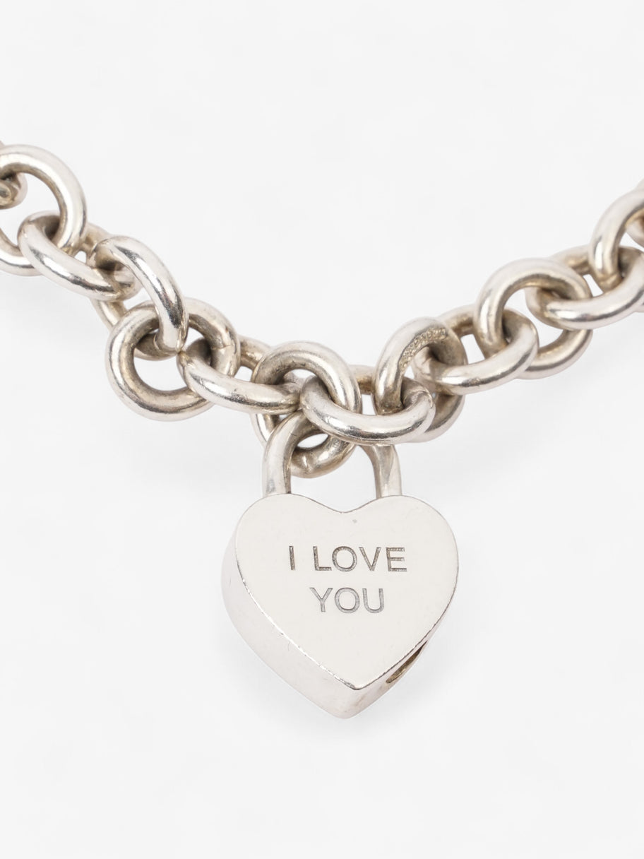 Tiffany and Co Heart Padlock Bracelet Silver Silver Sterling Image 4