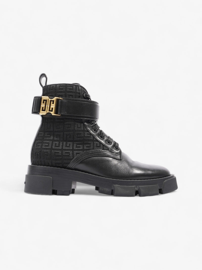  Givenchy Terra Boots Black / Gold Calfskin Leather EU 36.5 UK 3.5