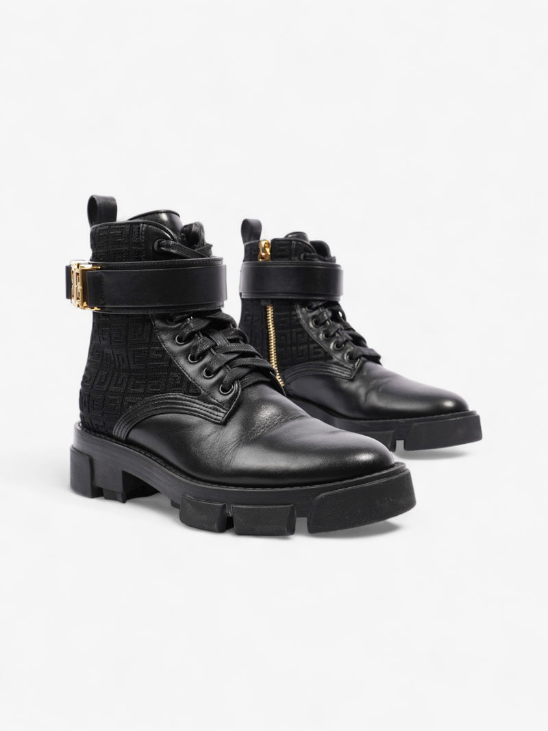  Givenchy Terra Boots Black / Gold Calfskin Leather EU 36.5 UK 3.5