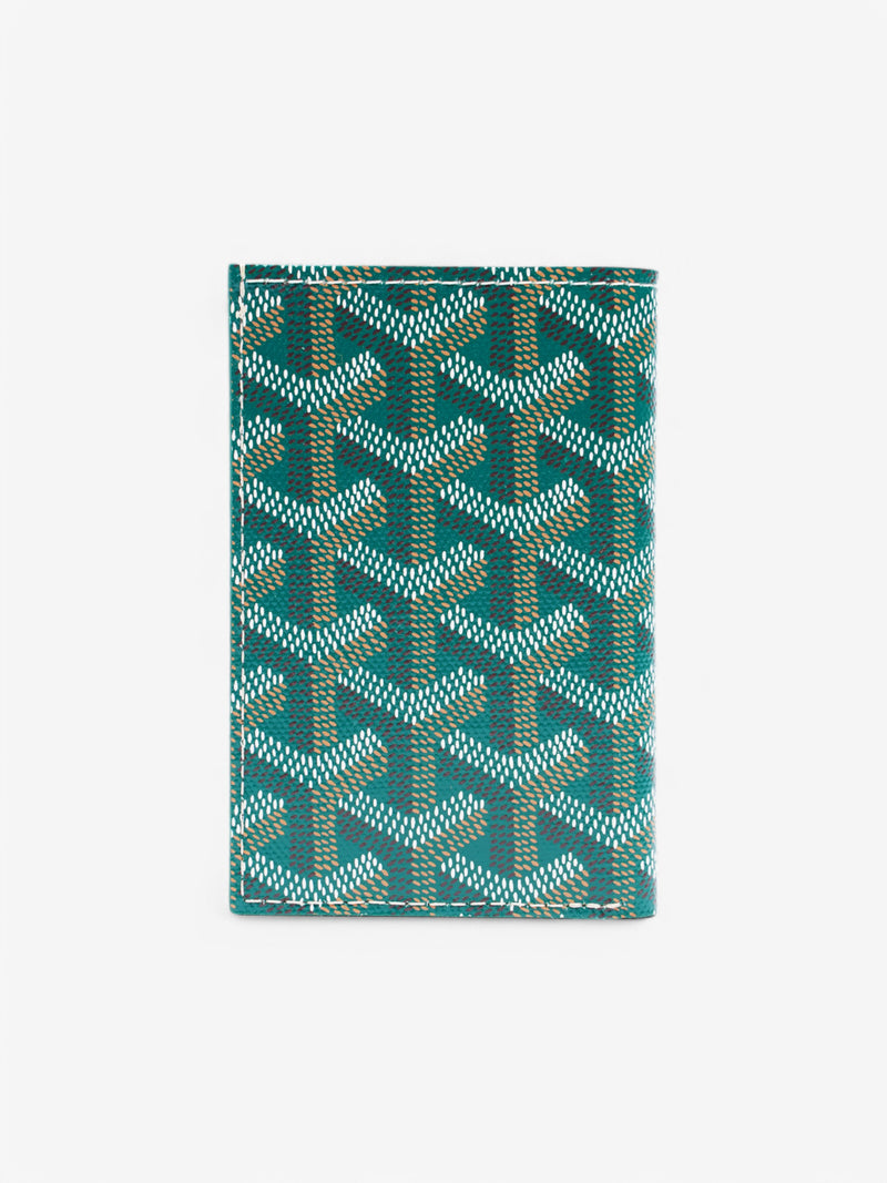  Goyard Saint-Pierre Card Wallet Green / White Leather