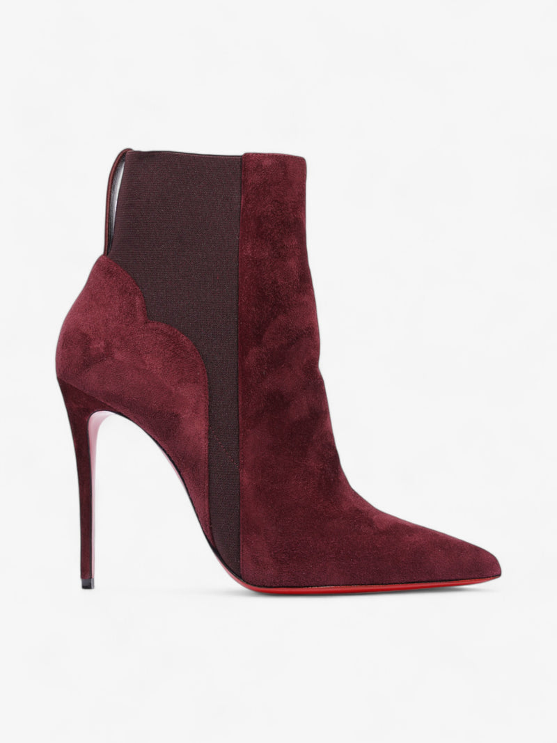  Christian Louboutin Chelsea Chick Booty  100 Burgundy Suede EU 39 UK 6