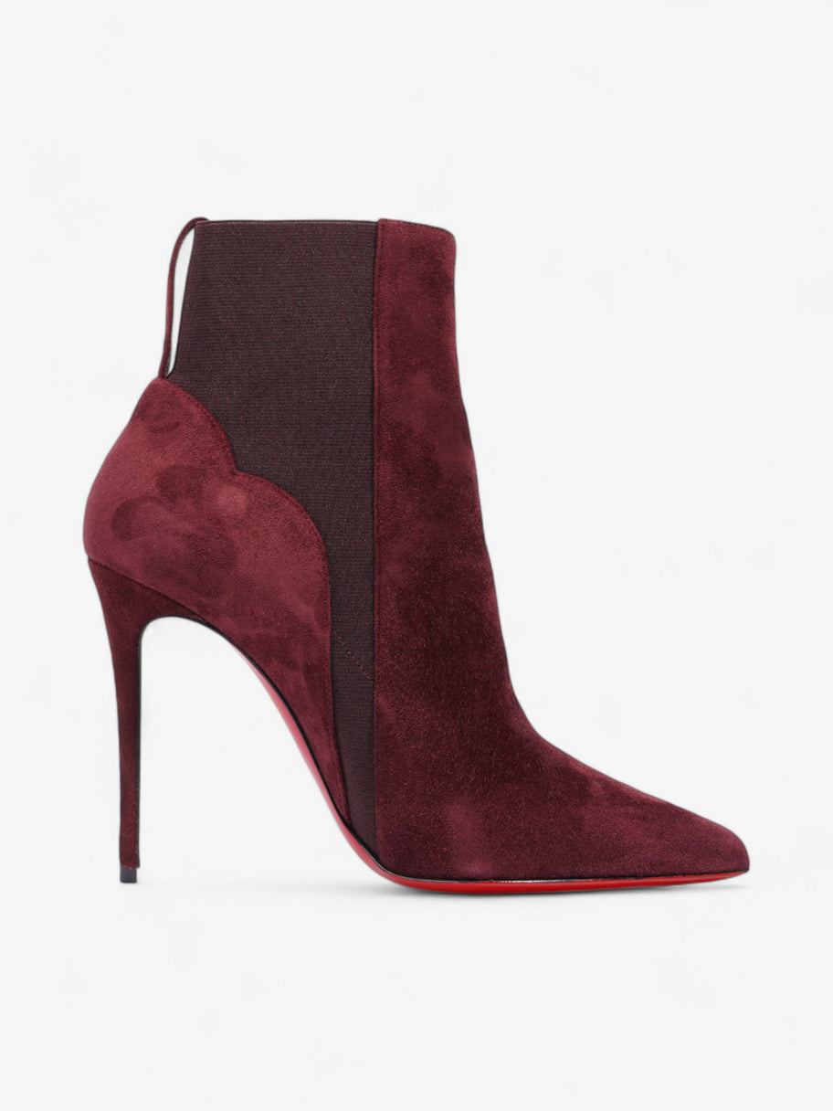 Christian Louboutin Chelsea Chick Booty  100 Burgundy Suede EU 39 UK 6 Image 4