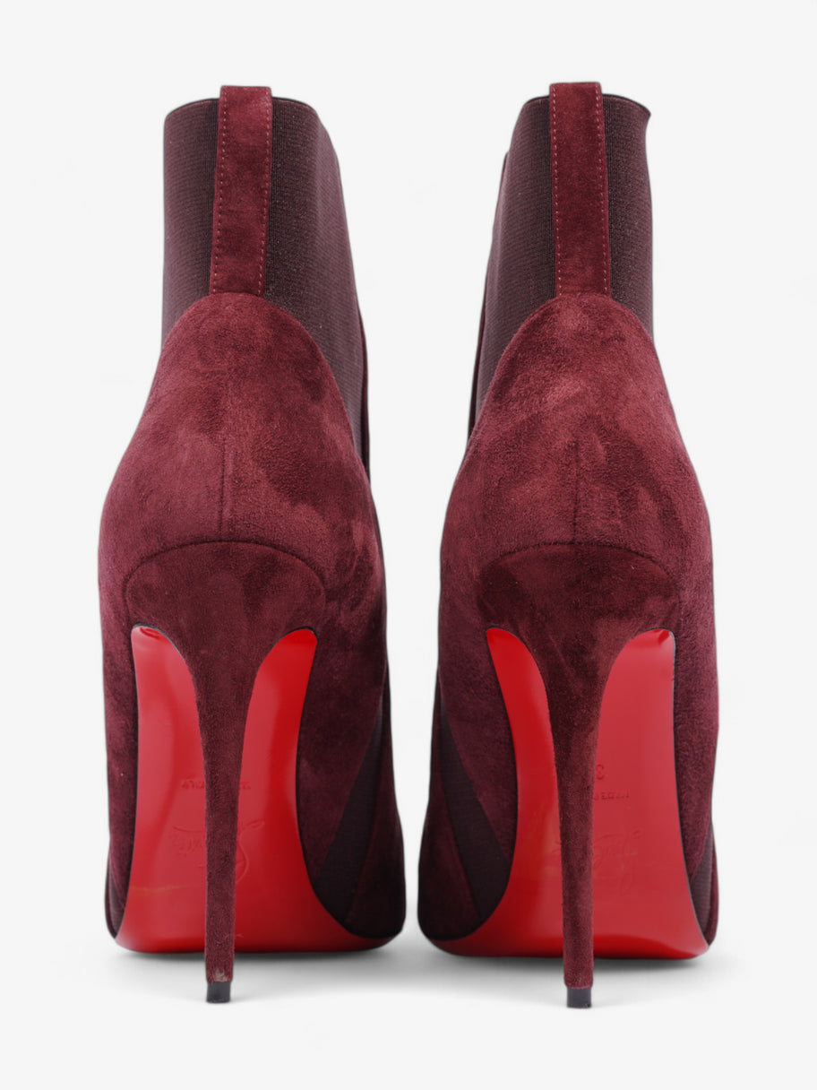 Christian Louboutin Chelsea Chick Booty  100 Burgundy Suede EU 39 UK 6 Image 6