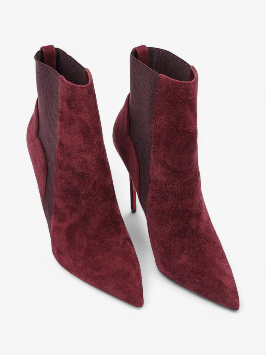 Christian Louboutin Chelsea Chick Booty  100 Burgundy Suede EU 39 UK 6 Image 8