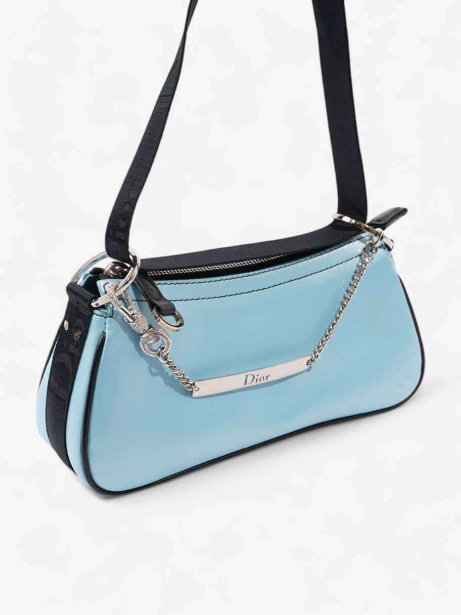 Christian Dior Hardcore Bag Light Blue / Black Coated Canvas Mini Image 7