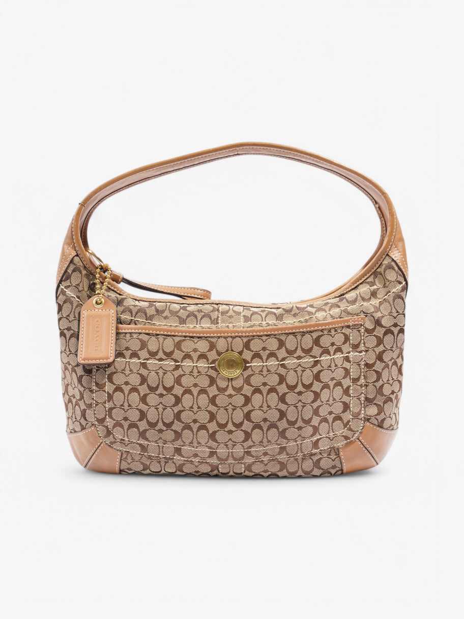 Coach Signature Sufflette Beige  / Brown Canvas Image 1