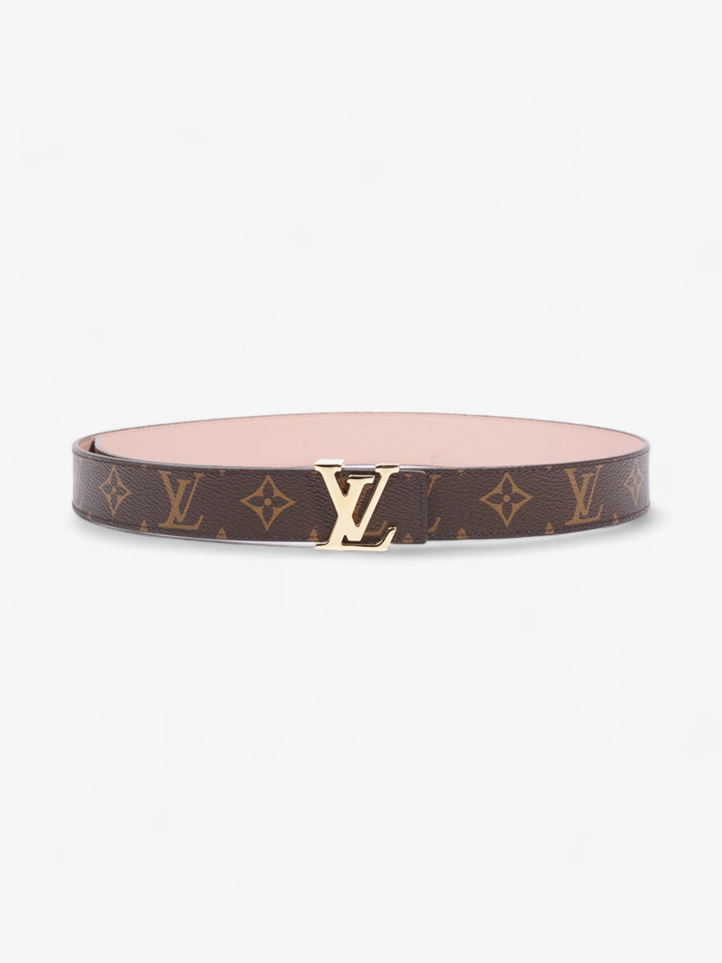  Louis Vuitton LV Initiales Reversible Belt Pink / Monogram Coated Canvas 80cm / 32