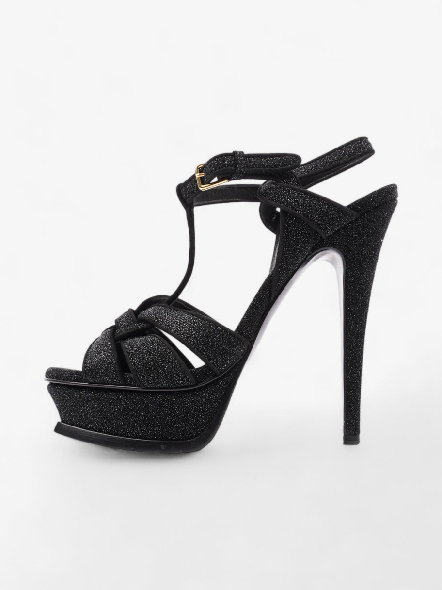 Saint Laurent Tribute Platform Heels 110mm Black Glitter EU 37.5 UK 4.5 Image 5