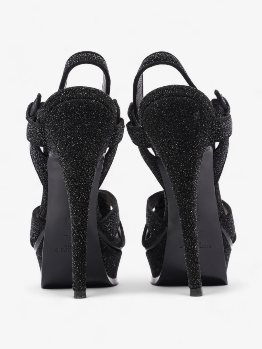 Saint Laurent Tribute Platform Heels 110mm Black Glitter EU 37.5 UK 4.5 Image 6