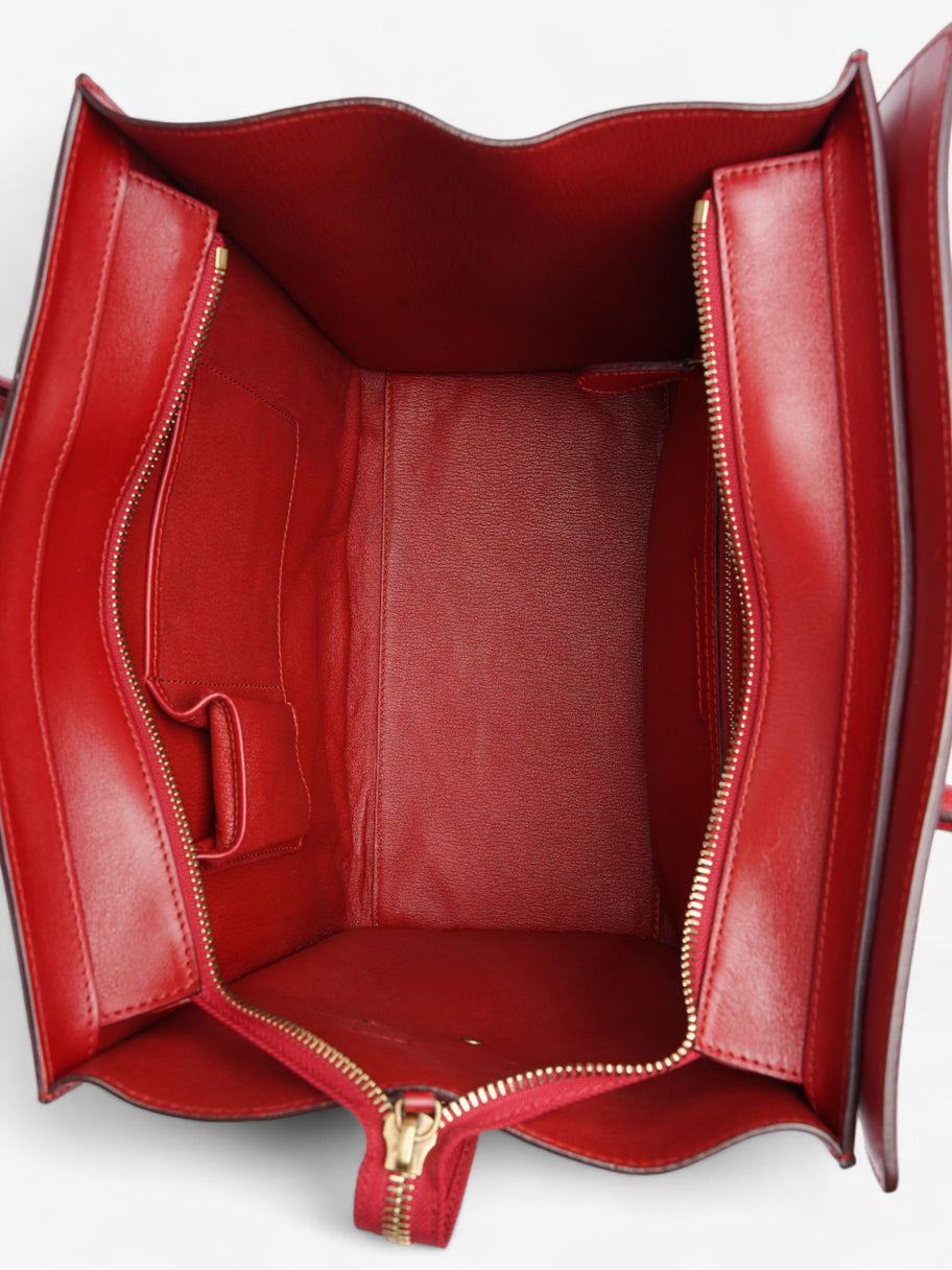 Celine Phantom Luggage Tote Red Leather Medium Image 8