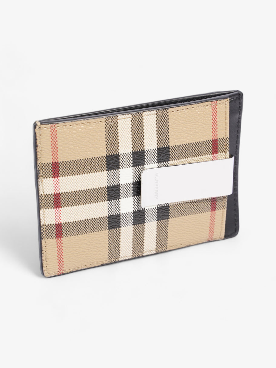 Burberry Chase Card Holder with Money Clip Archive Beige Polyurethane Image 3