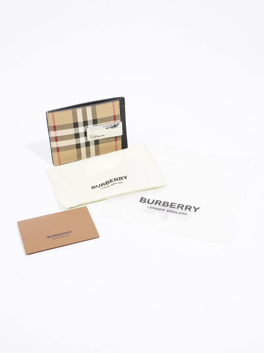 Burberry Chase Card Holder with Money Clip Archive Beige Polyurethane Image 5