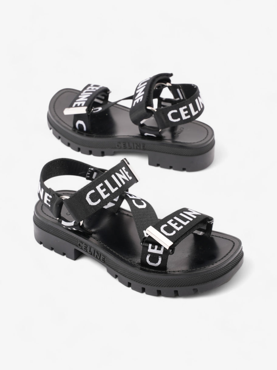 Celine Strappy Sandal Black / White Canvas EU 36 UK 3 Image 9