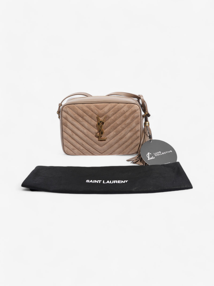 Saint Laurent Lou Camera Bag Taupe Suede Image 9