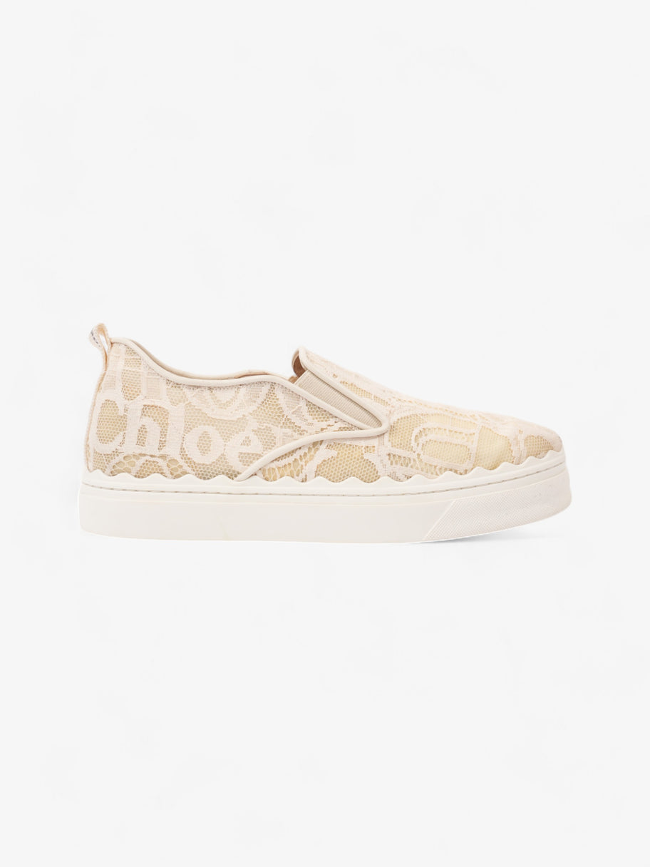 Chloe Lauren Slip On Beige / White Lace EU 38 UK 5 Image 1